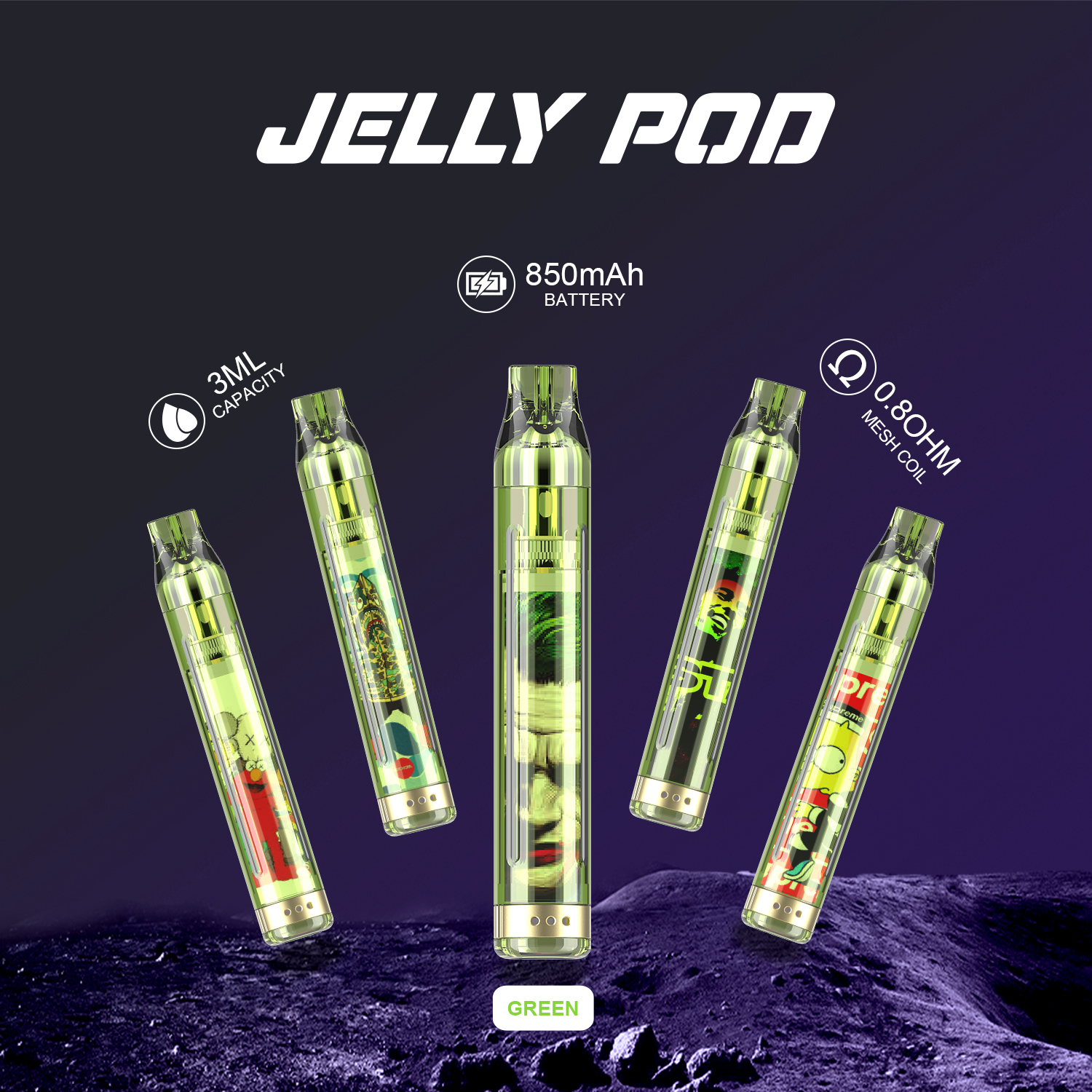 Jelly Pod-Grün